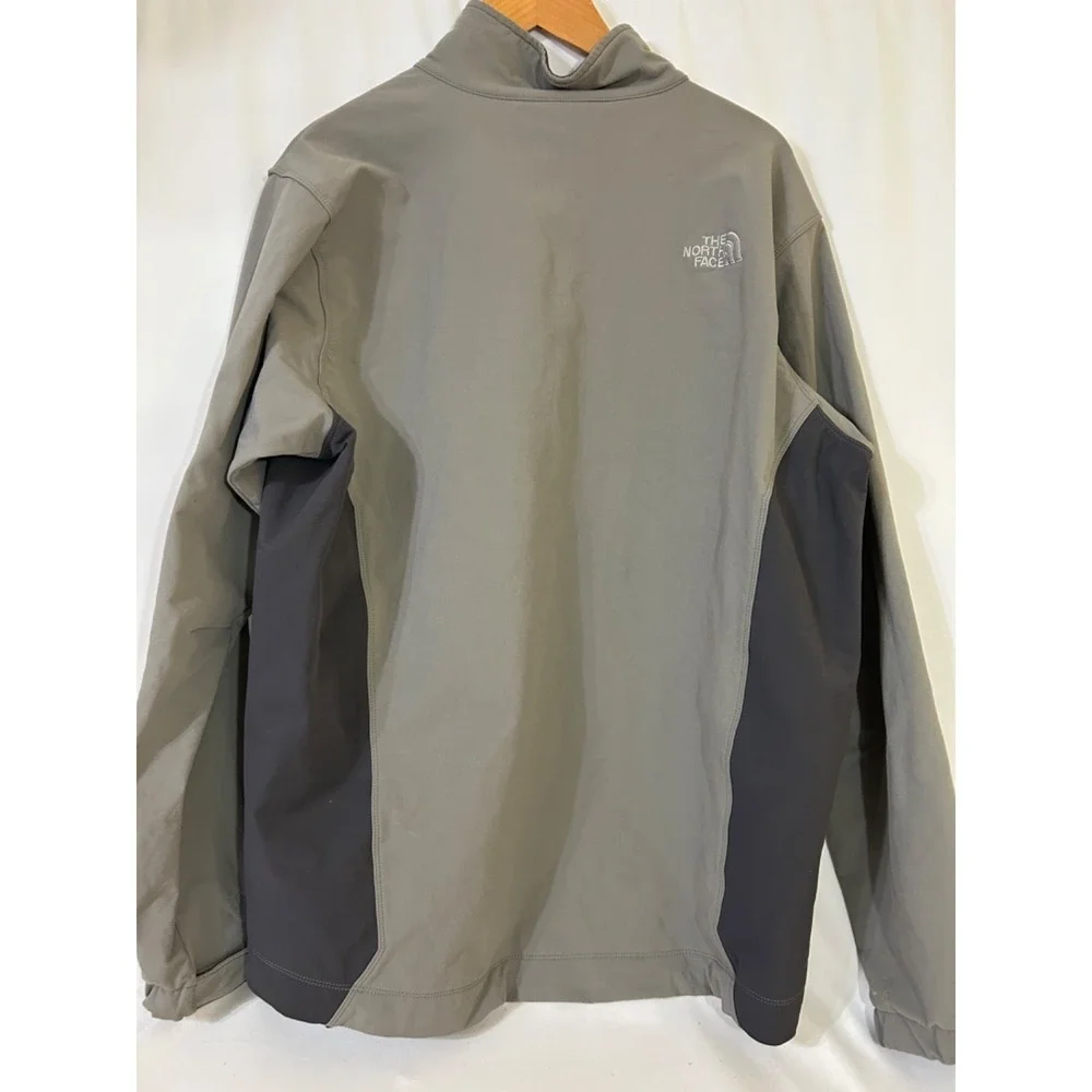 The North Face Apex Jacket Mens Softshell Grey Stretch Nylon Sz XXL